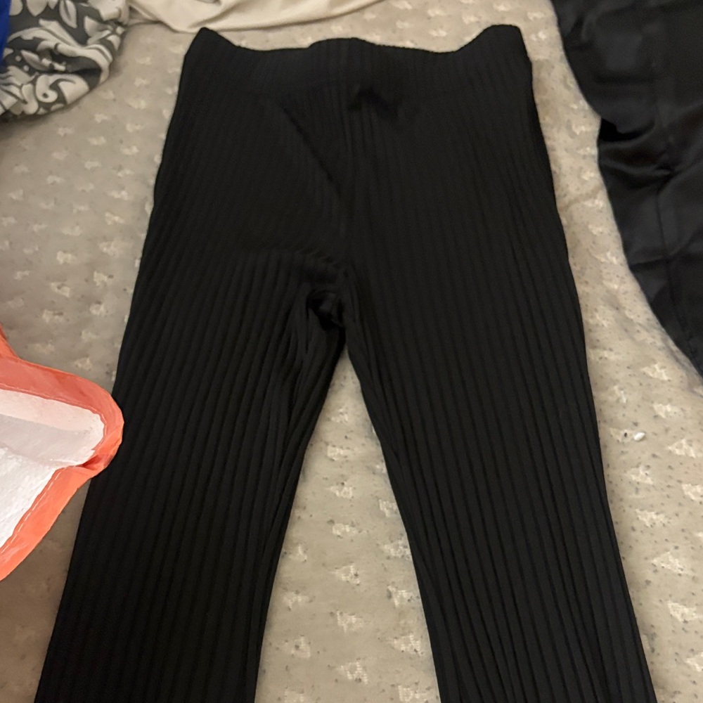 Black Ribbed Women’s Bottoms